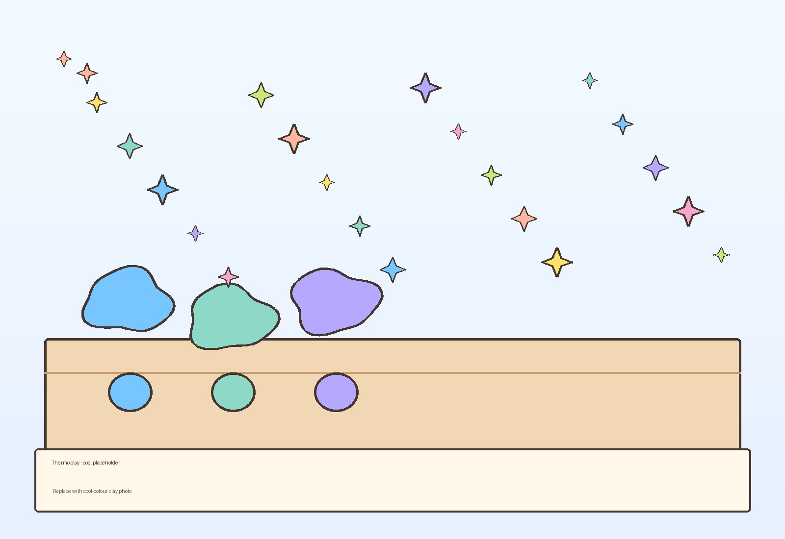 Placeholder image showing thermochromic clay while cool